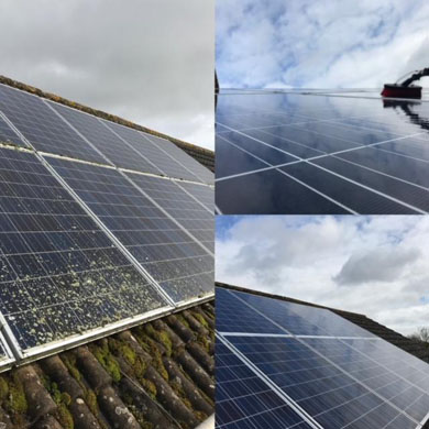 Solar panel cleaning